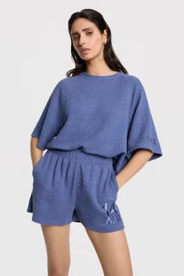 ladies knitted boucle shorts
