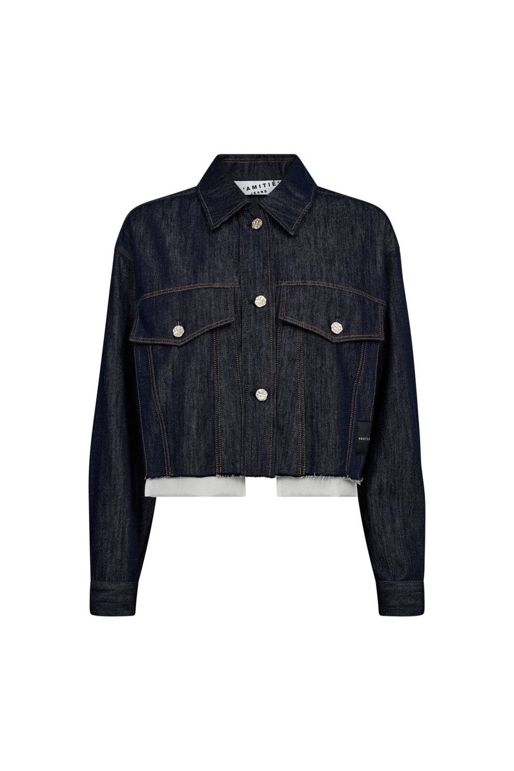 Denim Cargo Crop Shirt