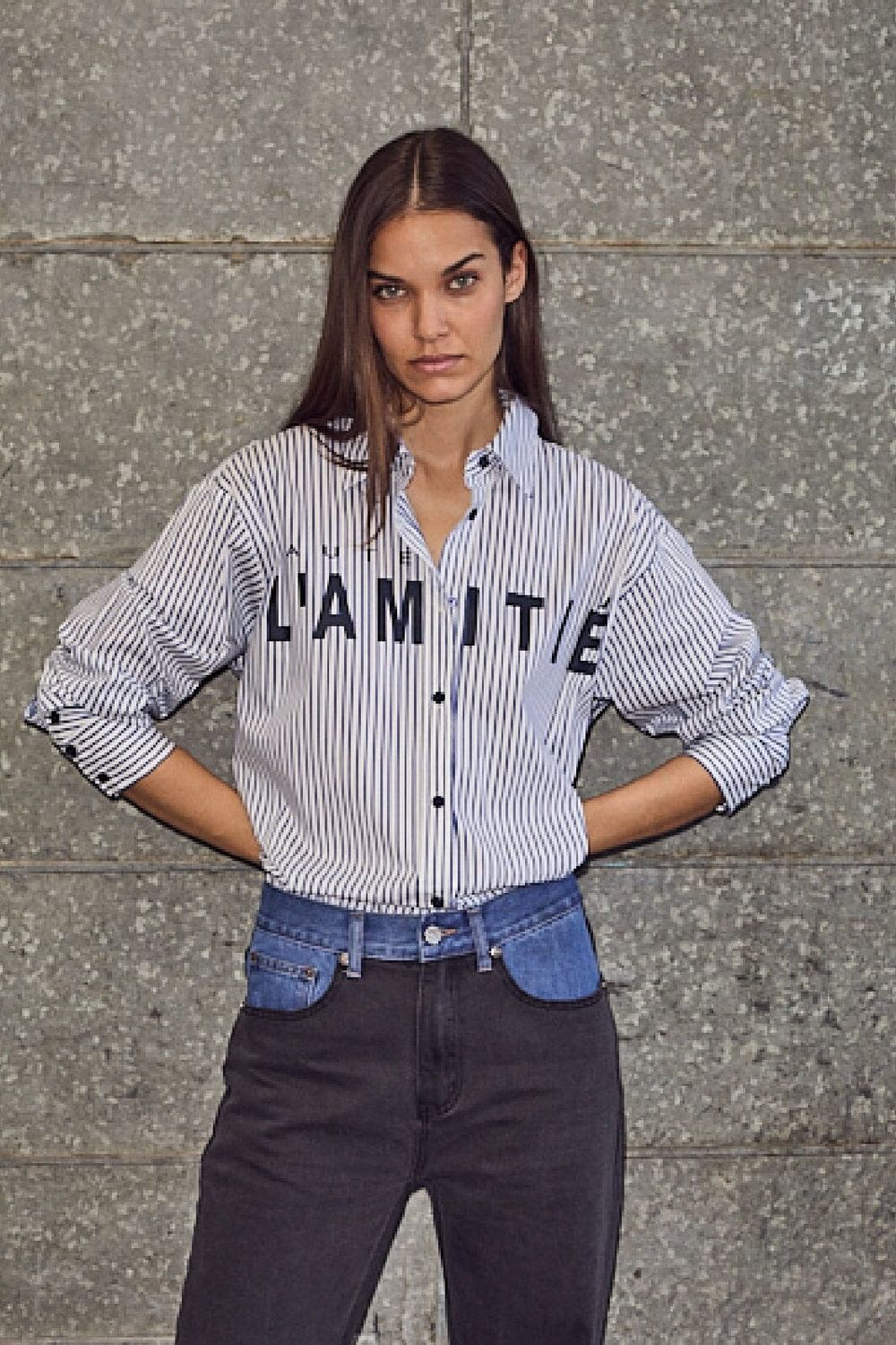 Stripe Chest Logo Shirt