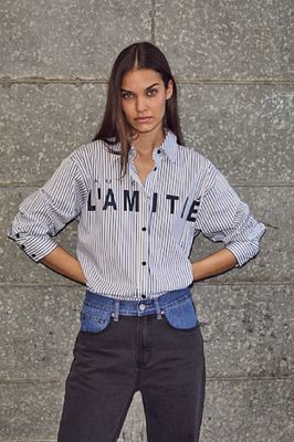 Stripe Chest Logo Shirt