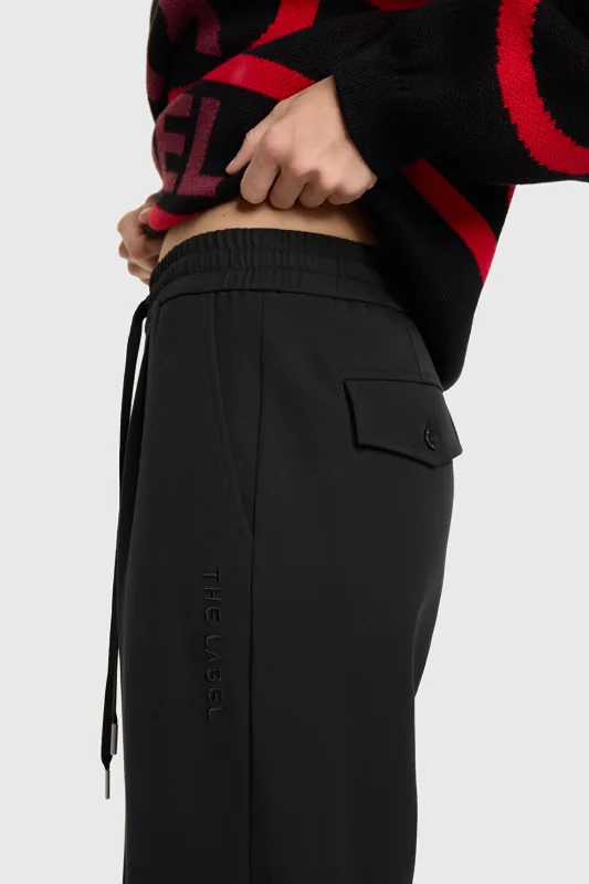 ladies woven melange pants
