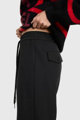 ladies woven melange pants
