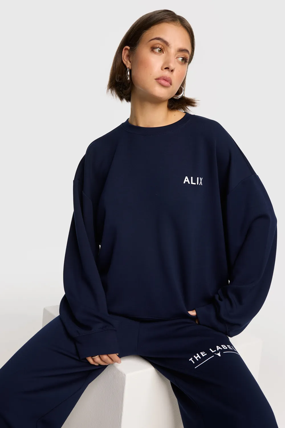 ladies knitted scuba sweater