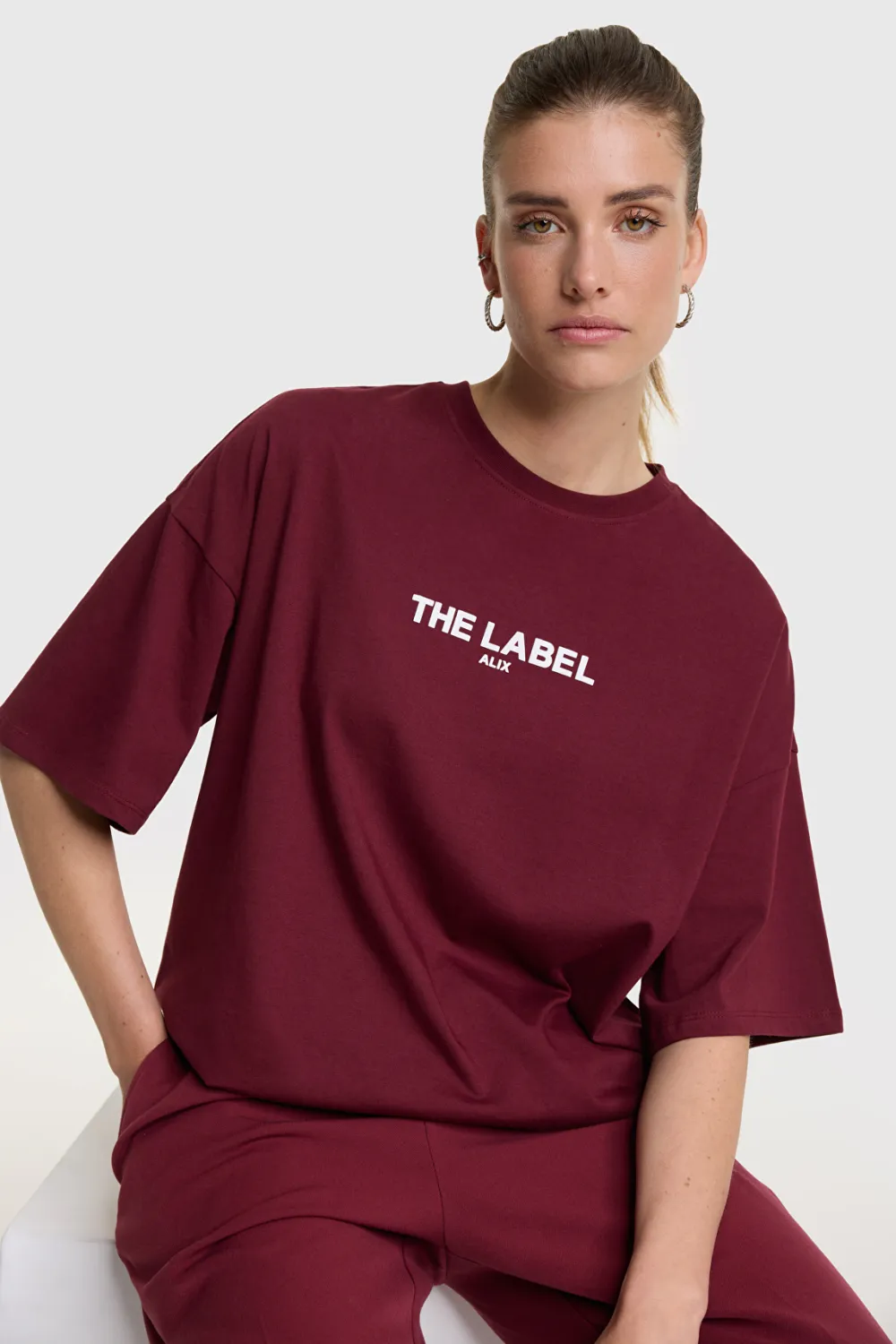 ALIX THE LABEL ladies knitted basic The Label T-shirt