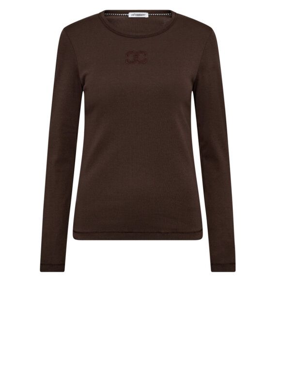 CO’COUTURE GrannyCC Embroidery LS Tee DARK BROWN