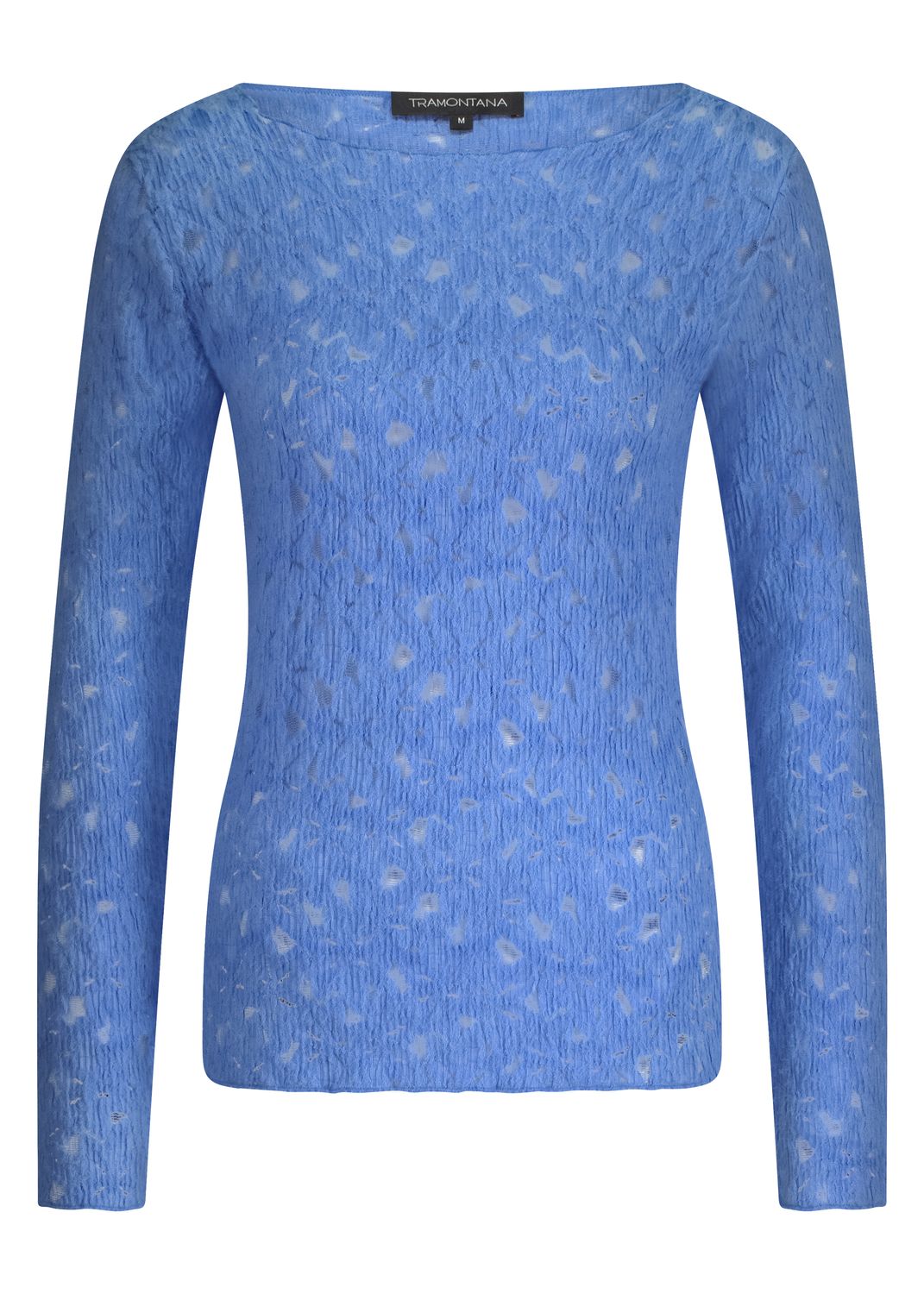 TRAMONTANA Brushed Stretch Lace Top Cornflower