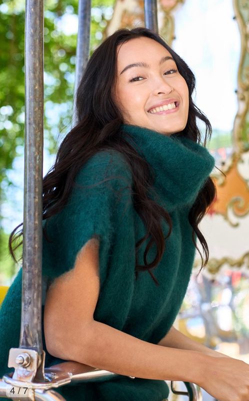 BCBJOERK rollneck vest Bottle Green