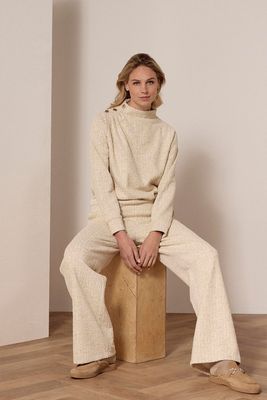 TRAMONTANA Lurex Bouclé Wide-Leg Trousers