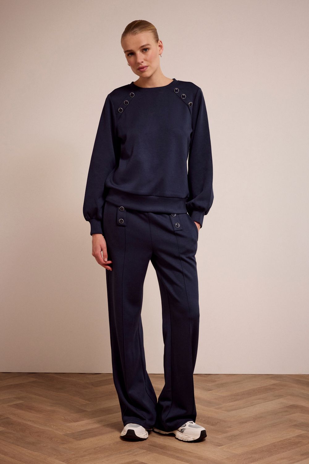 TRAMONTANA Technical Sweat Wide-Leg Trousers MIDNIGHT