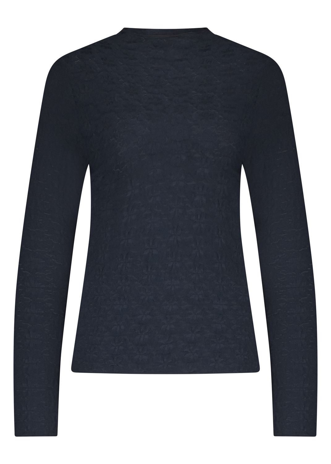 TRAMONTANA Brushed Stretch Lace Top MIDNIGHT