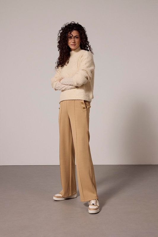 TRAMONTANA Technical Sweat Wide-Leg Trousers CAMEL