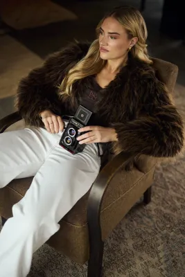 NUKUS Lilia Top NKF01038 Dark Chocolate