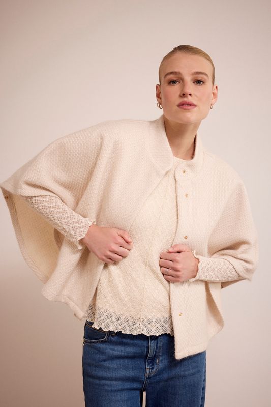 TRAMONTANA FANCY KNITTED CAPE