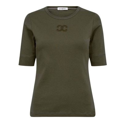 CO’COUTURE GrannyCC Embroidery SS Tee Military olive