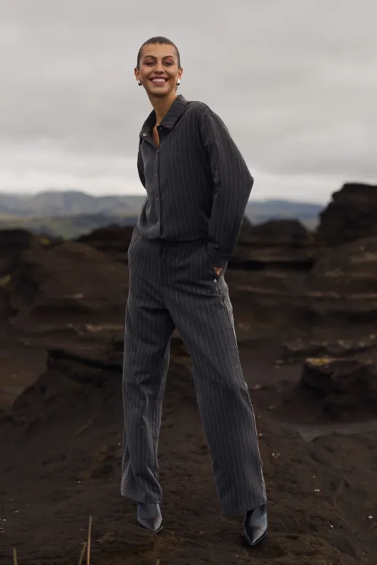 NUKUS Pants Stripe Strass