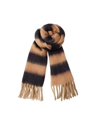 BLACK COLOUR BCDASH striped winter scarf