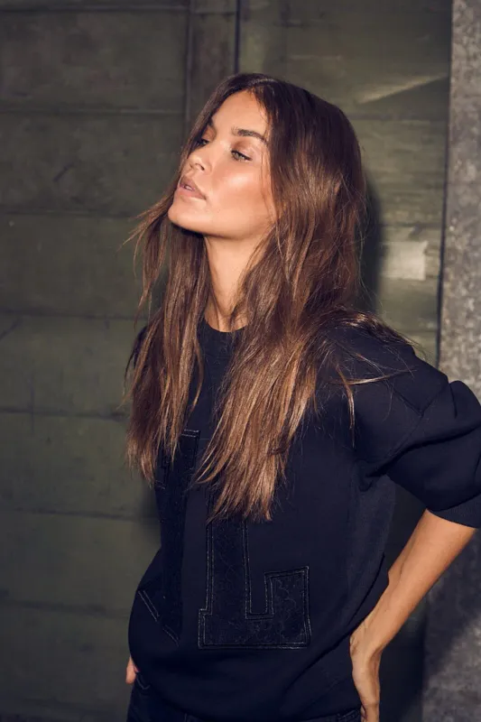 HAUTE L’AMITIÉ Lace Application Sweat