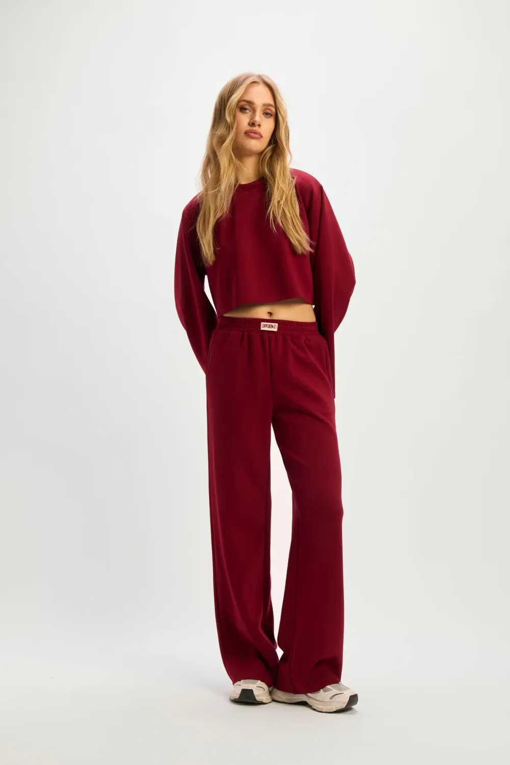 ladies knitted relaxed pants NOVA Bordeaux