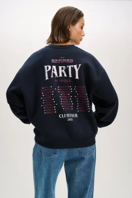 ladies knitted oversized sweater FEMME Black