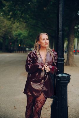 ladies woven collarless blazer MEA