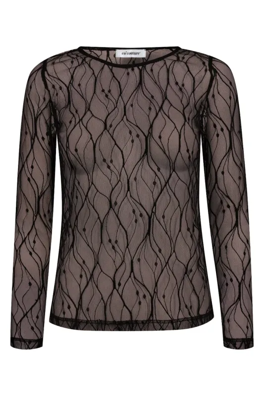 CO’COUTURE MercyCC Mesh O-Blouse