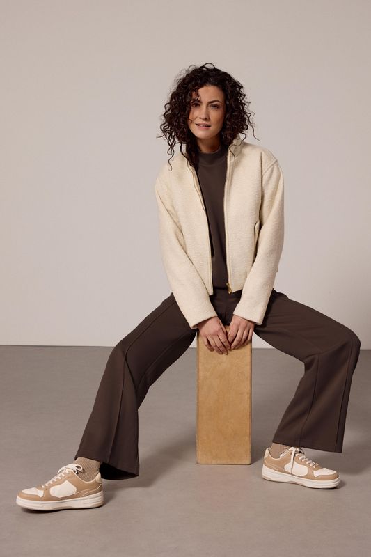 TRAMONTANA Technical Sweat Wide-Leg Trousers ESPRESSO