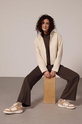 TRAMONTANA Technical Sweat Wide-Leg Trousers ESPRESSO