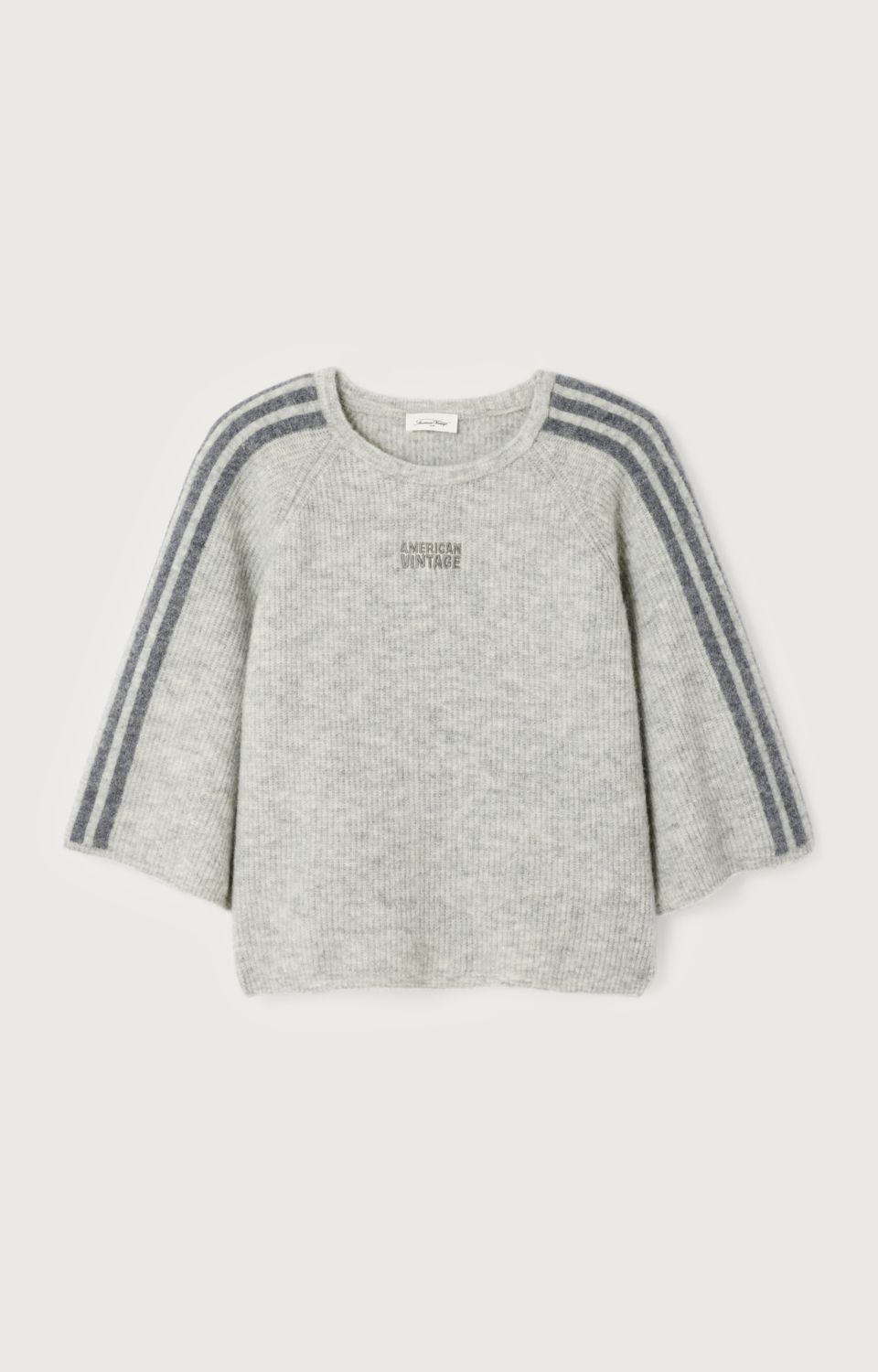 AMERICAN VINTAGE PULL VITO18NE26 GRIS CLAIR CHINE