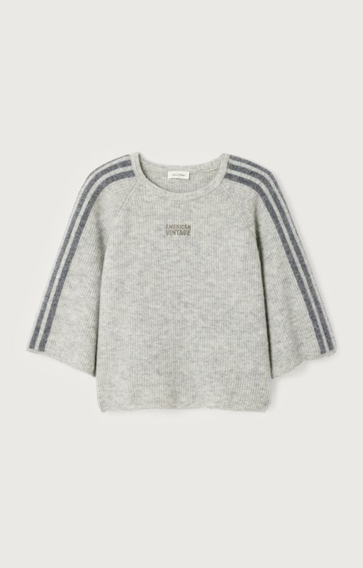 AMERICAN VINTAGE PULL VITO18NE26 GRIS CLAIR CHINE