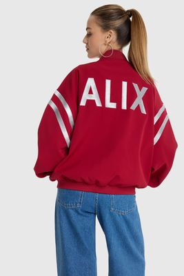 ALIX THE LABEL ladies woven balloon jacket