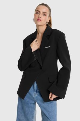 ALIX THE LABEL ladies woven fitted blazer