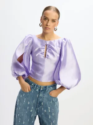 ladies woven satin top NALA