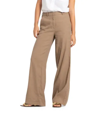CAMBIO MIRA NOCCIOLA LINEN PANTS