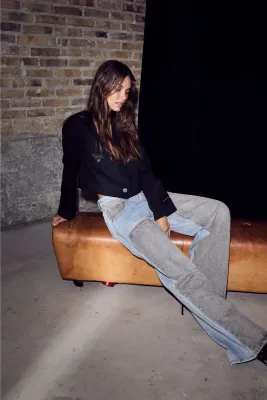 HAUTE L’AMITIÉ Two-Tone Patch Tall Jeans