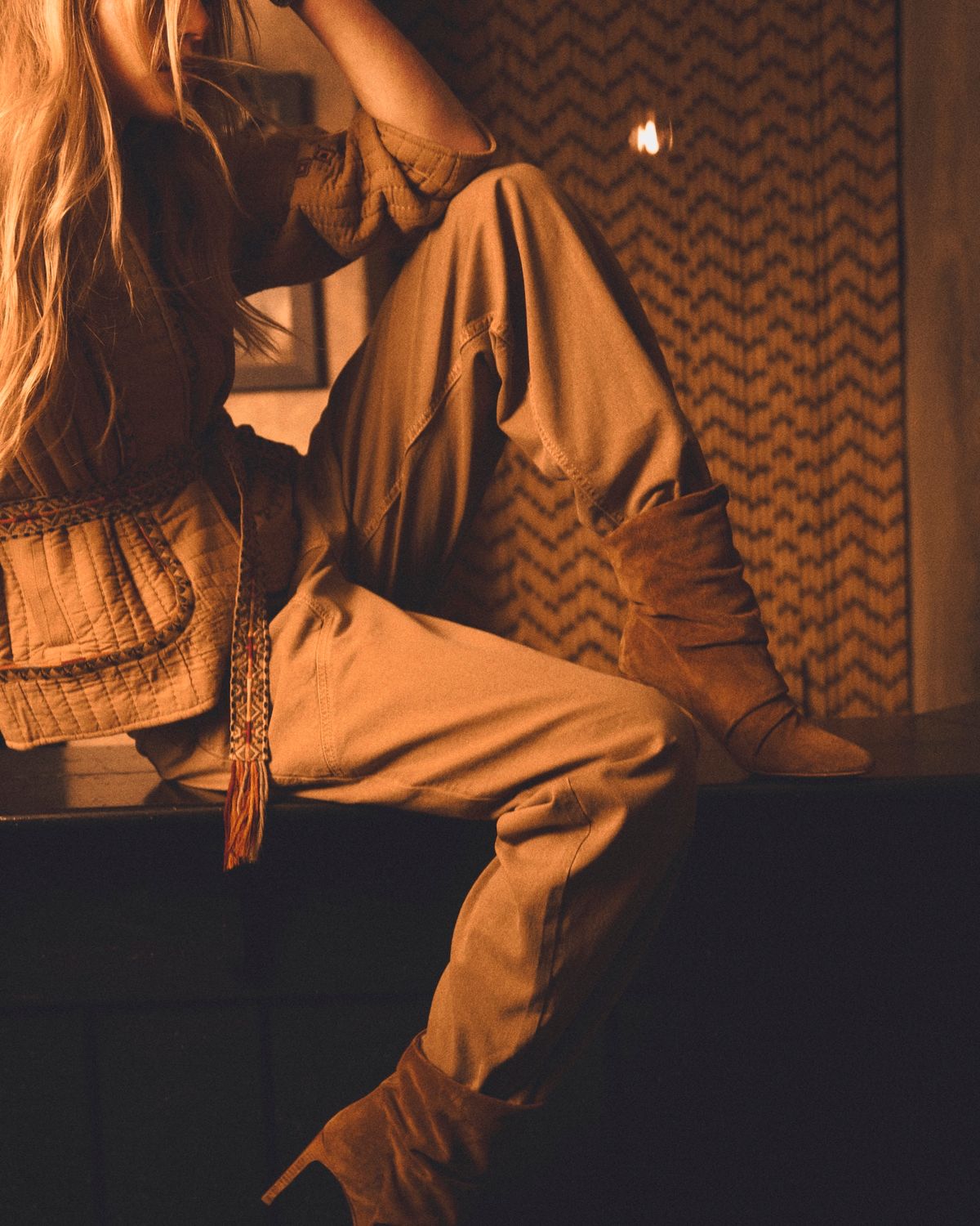 BA&amp;SH PANTALON FIMA 1E26FIMA CAMEL