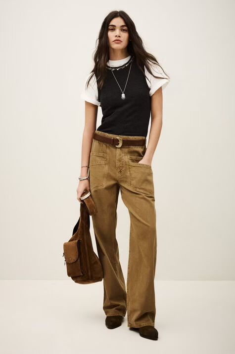 BA&amp;SH PANTALON FIMA 1E26FIMA CAMEL