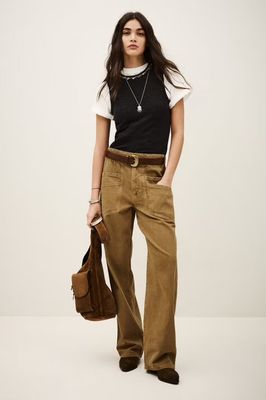 BA&amp;SH PANTALON FIMA 1E26FIMA CAMEL