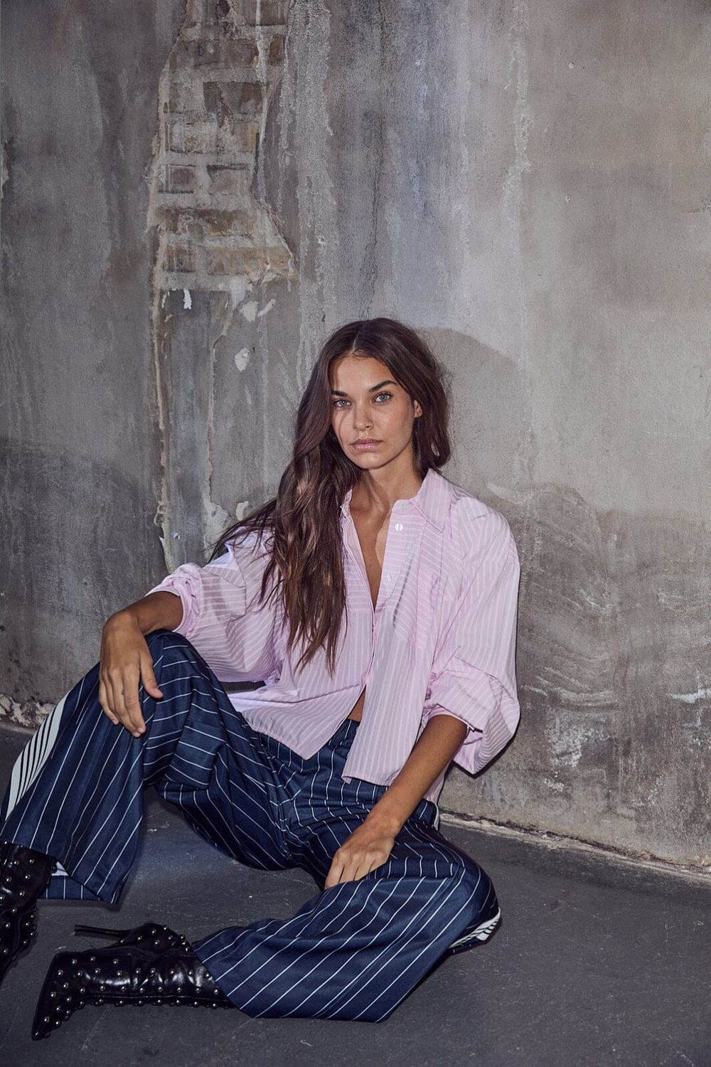 HAUTE L’AMITIÉ Sophie Rose Stripe Shirt