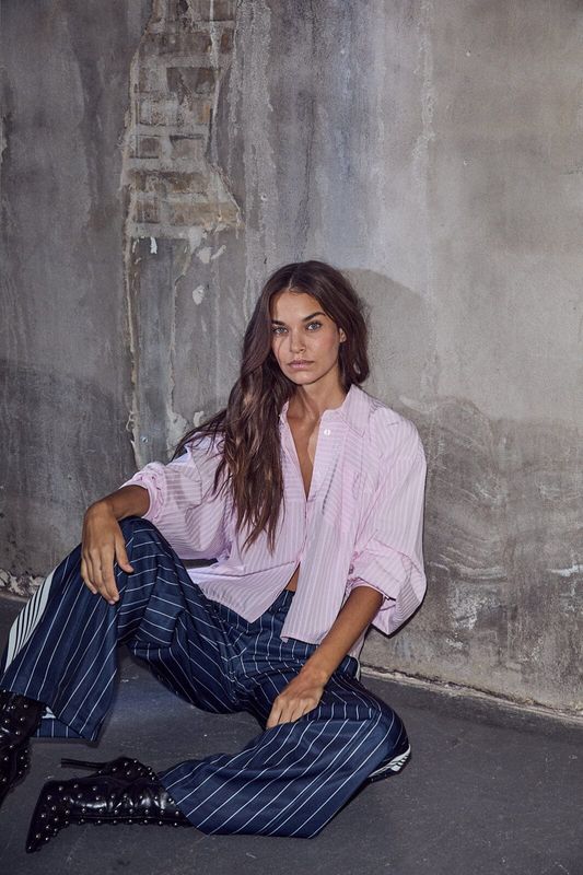 HAUTE L’AMITIÉ Sophie Rose Stripe Shirt