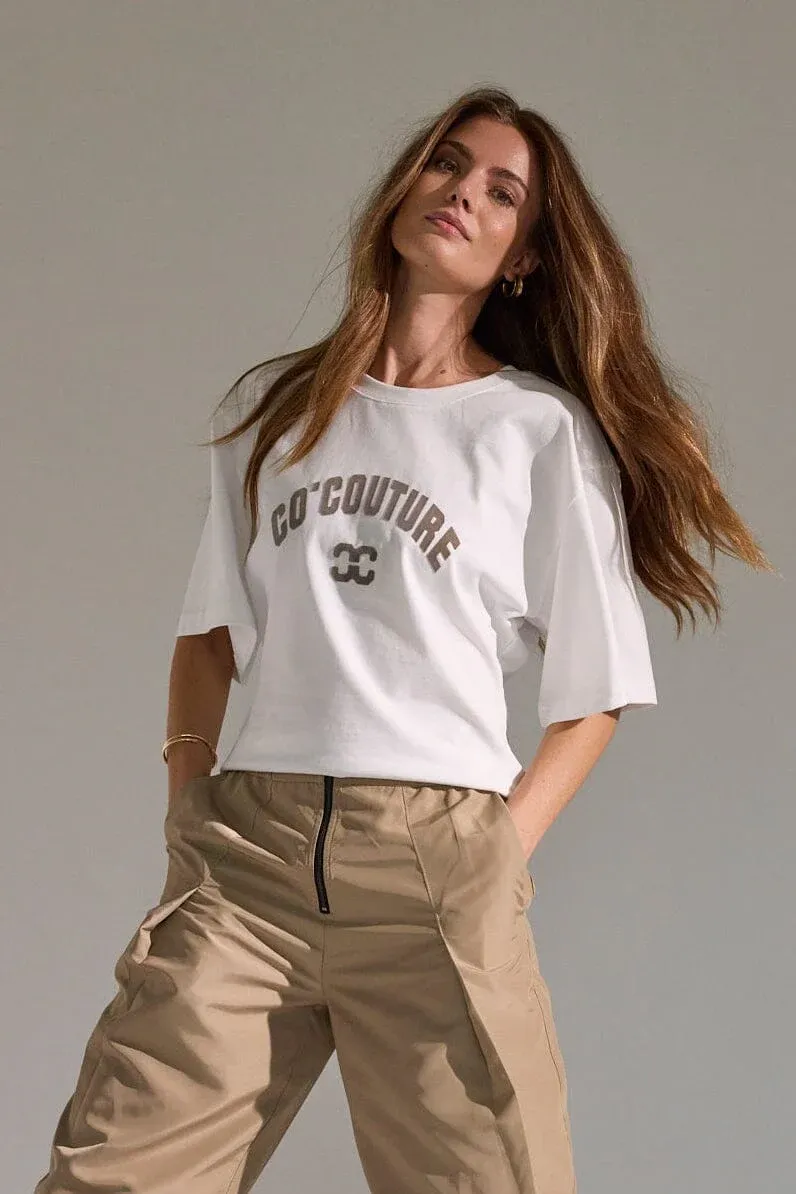 CO’COUTURE ZengaCC Tee V-Neck White walnut