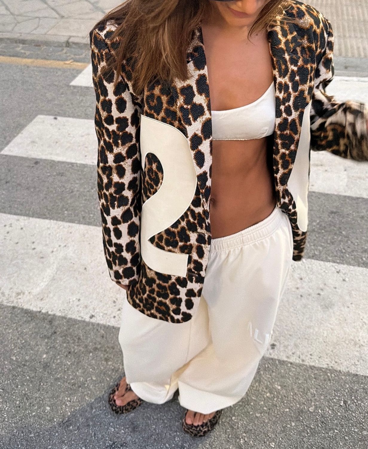 ALIX THE LABEL ladies woven big 2014 animal blazer