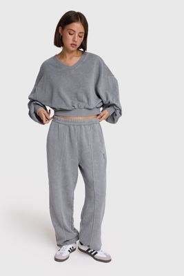 ALIX THE LABEL ladies knitted cutseam sweat pants