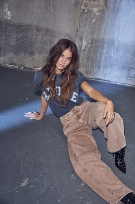 HAUTE L’AMITIÉ Drew Barrel Panel Tall Jeans Camel HL10527