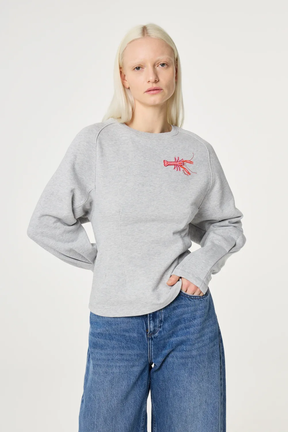 FABIENNE CHAPOT Dhelia Sweater Mid Grey Melange CLTSWE03SS269523