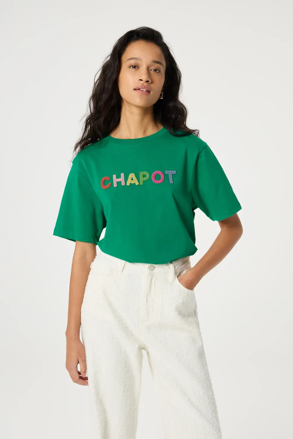 FABIENNE CHAPOT Pearl T-shirt Evergreen CLTTSH23SS264324