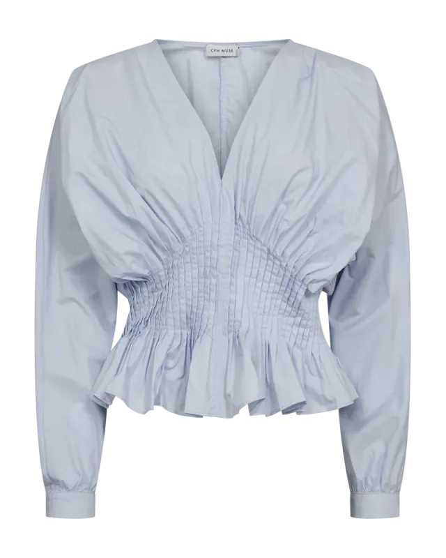 COPENHAGEN MUSE CMPOPLIN-BLOUSE 207362 Heather