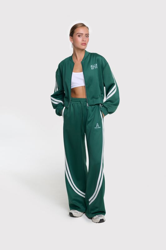 ALIX THE LABEL ladies knitted tapes training pants 2603152589 Green