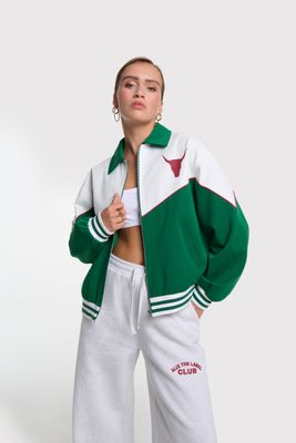 ALIX THE LABEL ladies woven colourblocking bomber 2603420554 Green