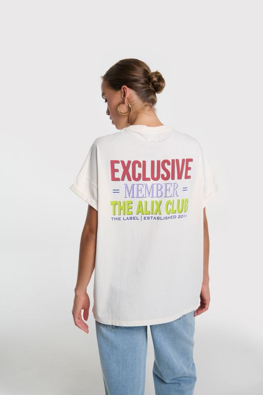 ALIX THE LABEL ladies knitted alix club t-shirt 2603816649 Cream