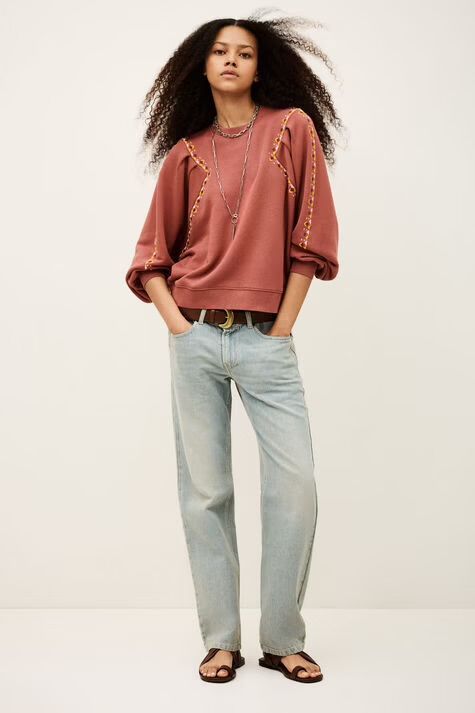 BA&amp;SH SWEATER MESTA 1E26MEST ROZE